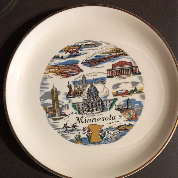 Vintage Minnesota Tourist Souvenir Collectible Ceramic Plate For Display Decor - Picture 11 of 16